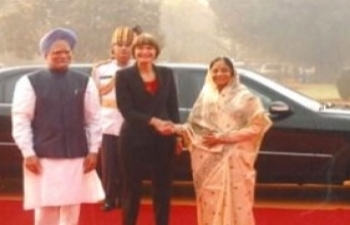 H.E. Mrs.Micheline Calmy-Rey, President of Swiss Confederation visit to India
