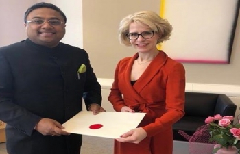 Ambassador Mr. Sibi George called on H.E. Dr. Aurelia C. K. Frick, Minister for Foreign Affairs, Justice and Culture, Principality of Liechtenstein