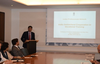 Indian Professionals Network: ‘India Switzerland Cooperation in Vocational Training’ , May 30, 2018