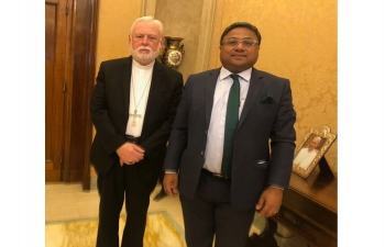 Ambassador met Secretary for Relations with States of the Holy See in Vatican (July 27, 2018)