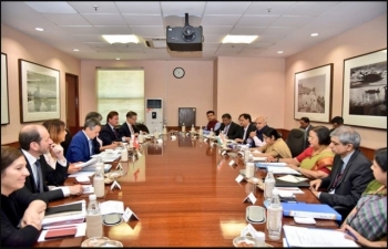 Bilateral Discussion during the visit of H.E. Dr. Ignazio Cassis to New Delhi on August 10, 2018