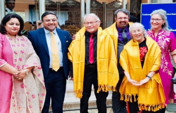 Felicitating Indian origin Member of Swiss Parliament Dr. Nik Grugger in  Berne on May 4th 2019