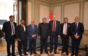 Hon'ble Chief Minister of Kerala’s meeting with Federal Councillor for Economic Affairs, Education and Research (Economy Minister of Switzerland) at Federal Palace, Bern on  May 14, 2019