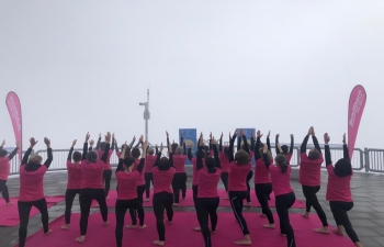 Yoga at Schilthorn Alps Summit on June 16th 2019
