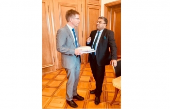 Meeting Ambassador with Prof.Dr. Joël Mesot, President of ETH Zurich (Federal Institute of Technology), on 24.07.2019