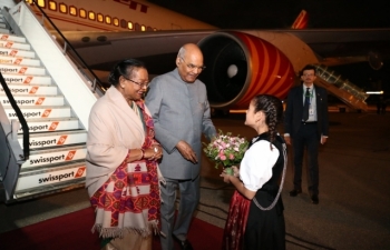 State Visit of Hon’ble President of India to Switzerland, September 11-15, 2019 : Photographs of Arrival of the Hon’ble President in Switzerland at Zurich Airport on September 11, 2019.