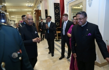 State Visit of Hon’ble President of India to Switzerland, September 11-15, 2019 : Photographs (1/2) of Reception attended by Indian Diaspora and Friends of India on September 12, 2019 at Hotel Bellevue Palace, Berne.