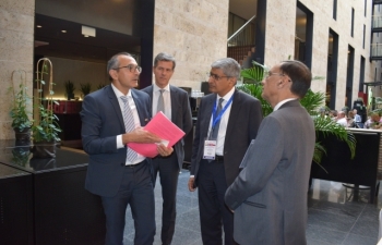State Visit of Hon'ble President of India to Switzerland, September 11-15, 2019 : Photographs (1/2) of India-Switzerland Business Interaction at Hotel Kursaal, Berne on September 13, 2019.