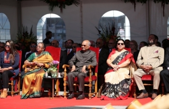 State Visit of Hon’ble President of India to Switzerland, September 11-15, 2019 : Photographs (2/2) of the Hon’ble President unveiling bust of Mahatma Gandhi at Villeneuve on September 14, 2019.