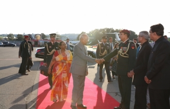 State Visit of Hon’ble President of India to Switzerland, September 11-15, 2019 : Photographs of Departure of the Hon’ble President from Switzerland at Zurich Airport on September 15, 2019.