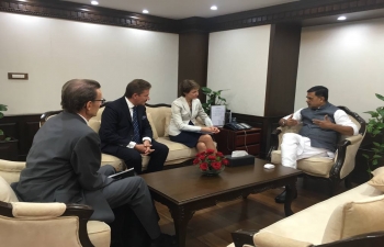 Hon'ble Minister Shri. Raj Kumar Singh , met with HE Mme Simonetta Sommaruga, Vice President of the Federal Council of Switzerland , in New Delhi on Oct 21.