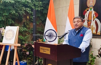 Glimpses of Constitution Day celebrations at India House, Bern on Nov 26 with participation of Ambassadors, Diplomats, Senior Officials of Govt of Switzerland & Friends of India. Launch of yearlong celebrations in Switzerland.