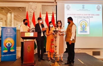 Celebration of 6th International Day of Yoga on June 21, 2020 by Embassy of India, Berne.