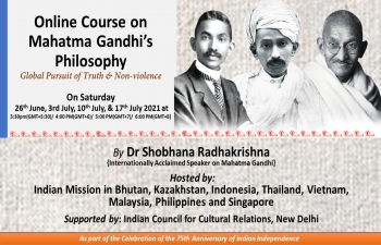 India@75: Online classes on Gandhian Philosophy in Switzerland by Smt. Shobhana Radhakrishna.
