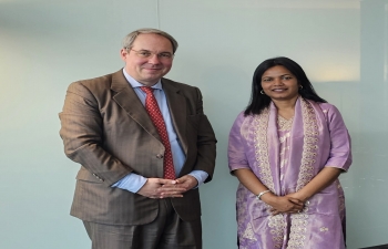 First Secretary Veena Tirkey met Mr. Achim Wennmann, Director of Strategic Partnerships of Geneva Graduate Institute on 03, May 2024.