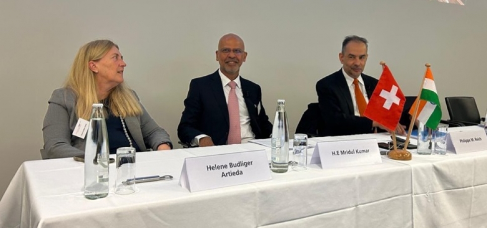 Ambassador Mridul Kumar at the 39th AGM of Swiss - Indian Chamber of Commerce in Zurich