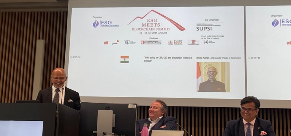 Ambassador Mridul Kumar’s address at “ESG Meets Blockchain Summit”