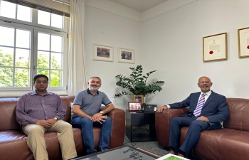 Ambassador Kumar received President of Indian Association Berne at Chancery on 06 August 2024