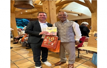 Ambassador Mridul Kumar attended the International folklore festival of Fribourg in Vuadens, August 14, 2024