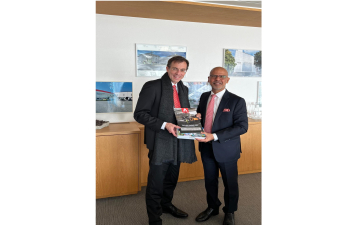 Ambassador Mridul Kumar met Mr. Hans-Christian Schneider, CEO of Ammann Group at the Company’s headquarters in Langenthal, Bern on 24 October 2024