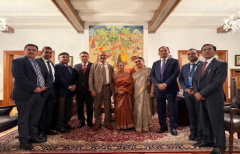 Ambassador  Mridul Kumar hosted the delegation led by Secretary (Posts) Smt. Vandita Kaul at India House on 05 November 2024